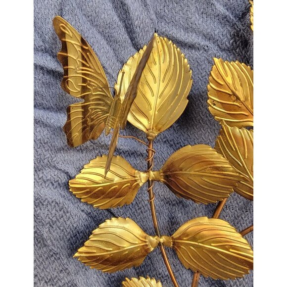 Vintage Mid-Century Modern Metal Leaf Wall Art, Set 2 - Picture 9 of 12